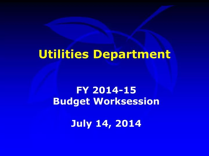 utilities department