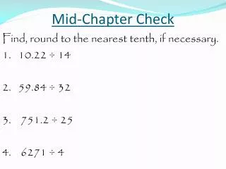 mid chapter check