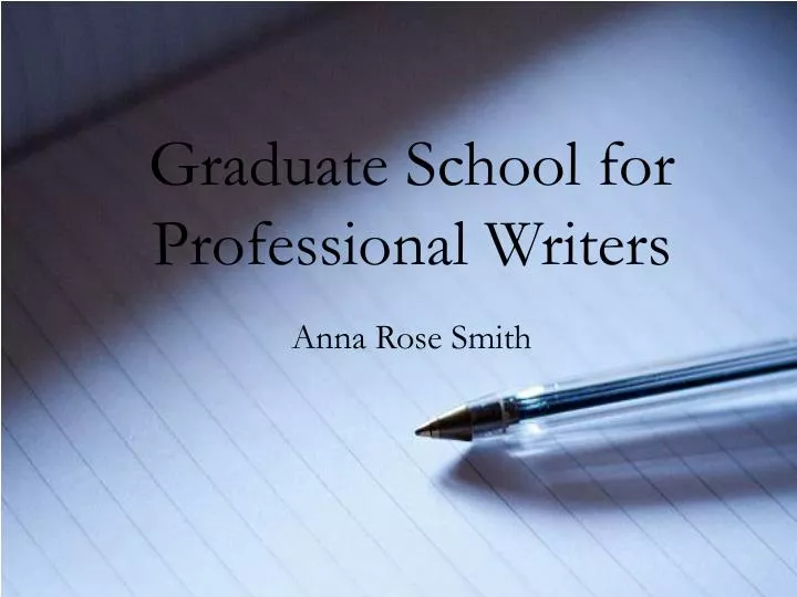 graduate school for professional writers