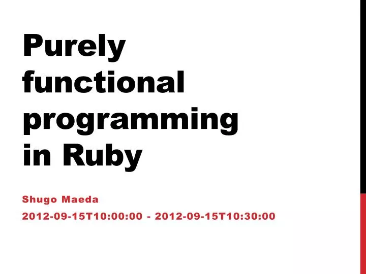 p urely functional programming in ruby