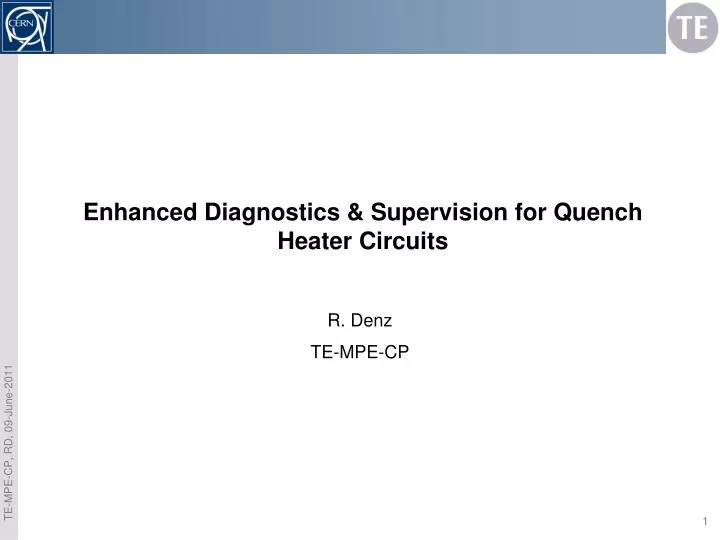 enhanced diagnostics supervision for quench heater circuits