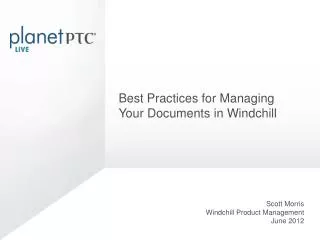 Best Practices for Managing Your Documents in Windchill