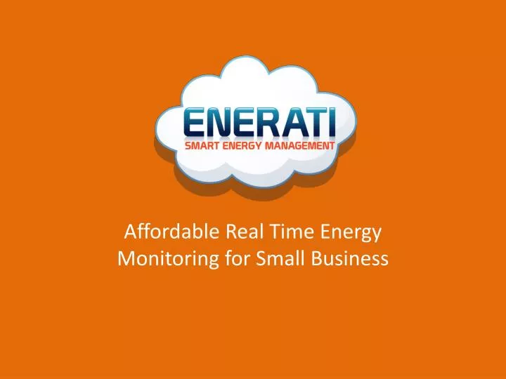 affordable real t ime energy monitoring for small business