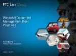 Windchill Document Management Best Practices