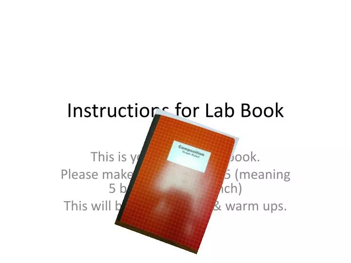 instructions for lab book