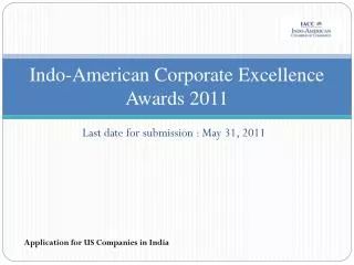 Indo-American Corporate Excellence Awards 2011