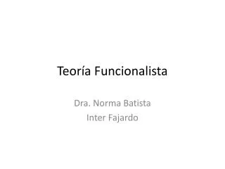 teor a funcionalista