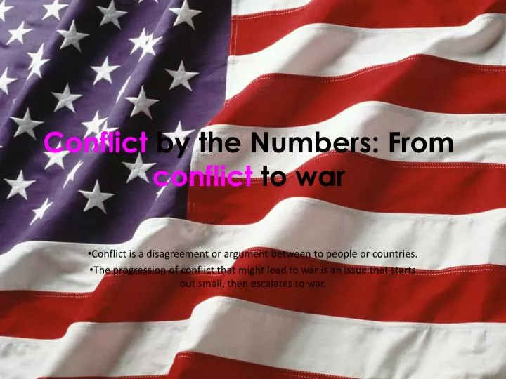 conflict by the numbers from conflict to war