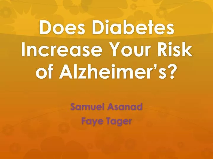 does diabetes increase your risk of alzheimer s