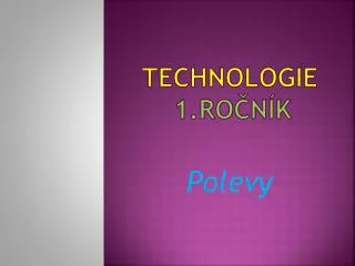 technologie 1 ro n k