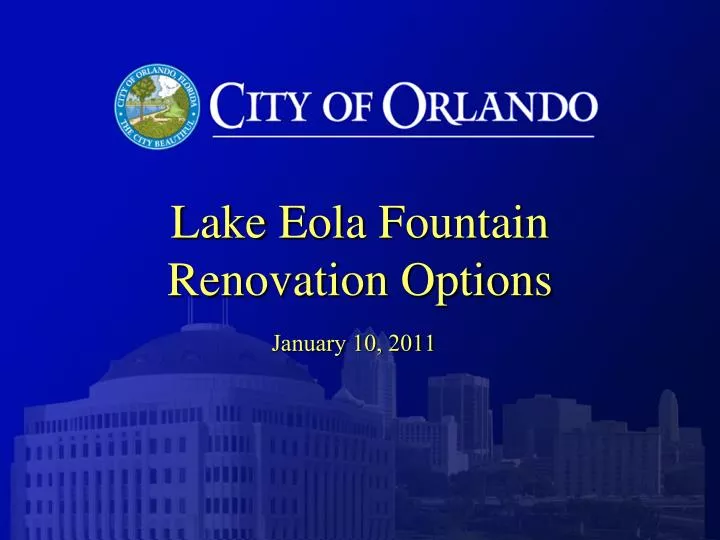 lake eola fountain renovation options