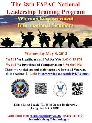 The 28th FAPAC National Leadership Training Program Veterans Empowerment Informational Seminars