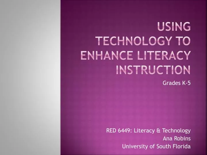 using technology to enhance literacy instruction