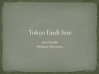 Tokyo Fault line