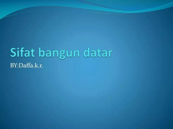 sifat bangun datar