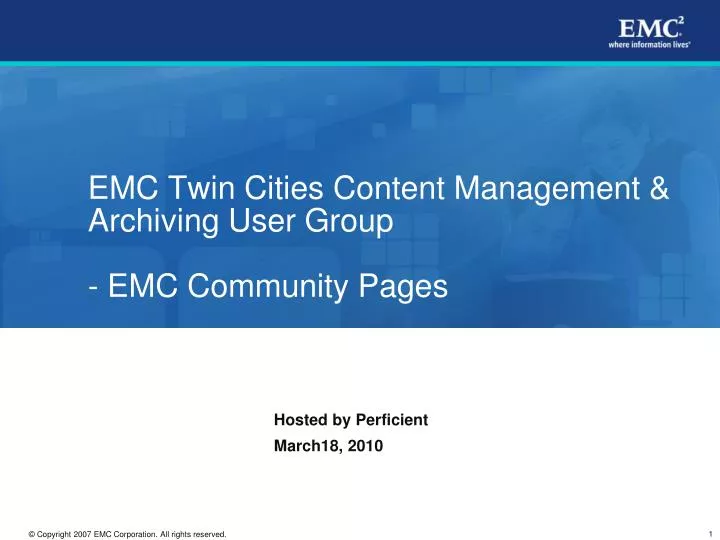emc twin cities content management archiving user group emc community pages