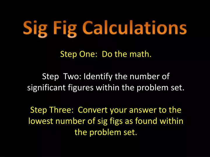 sig fig calculations
