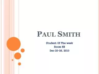 Paul Smith