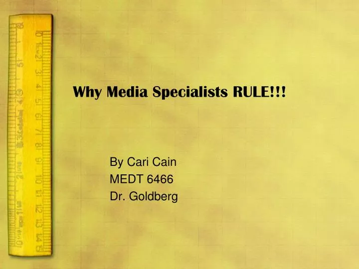 why media specialists rule