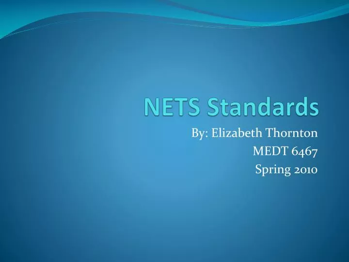 nets standards