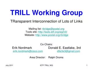 TRILL Working Group