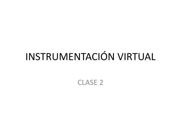 instrumentaci n virtual