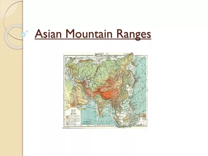 asian mountain ranges