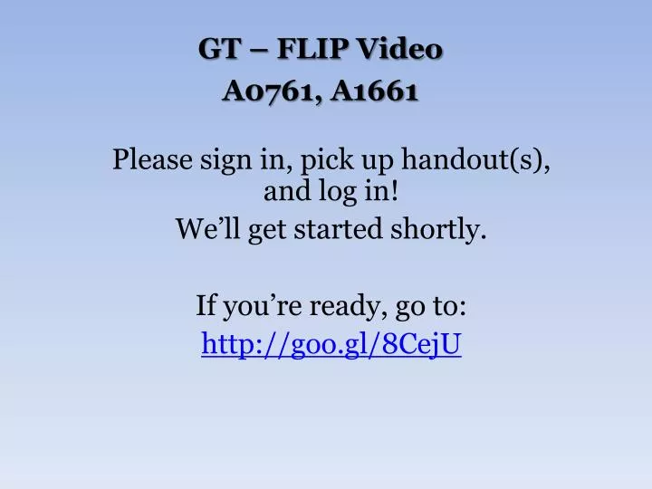 gt flip video a0761 a1661