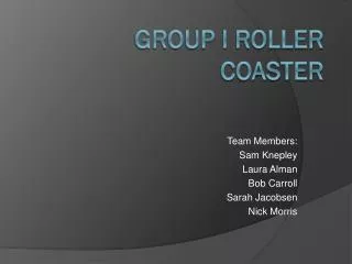 Group I Roller Coaster