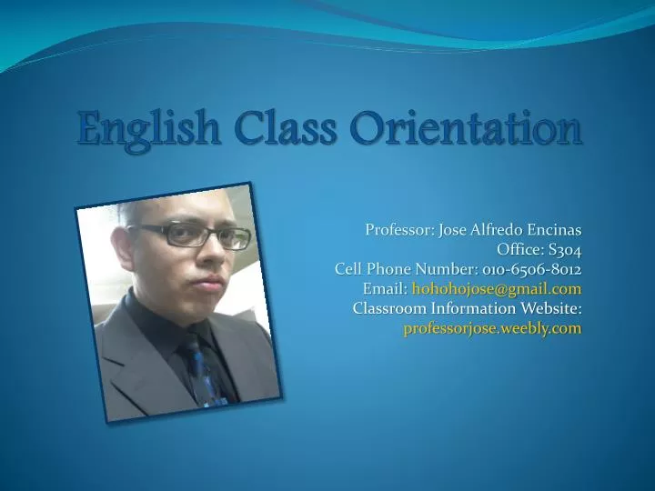 english class orientation