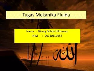 tugas mekanika fluida