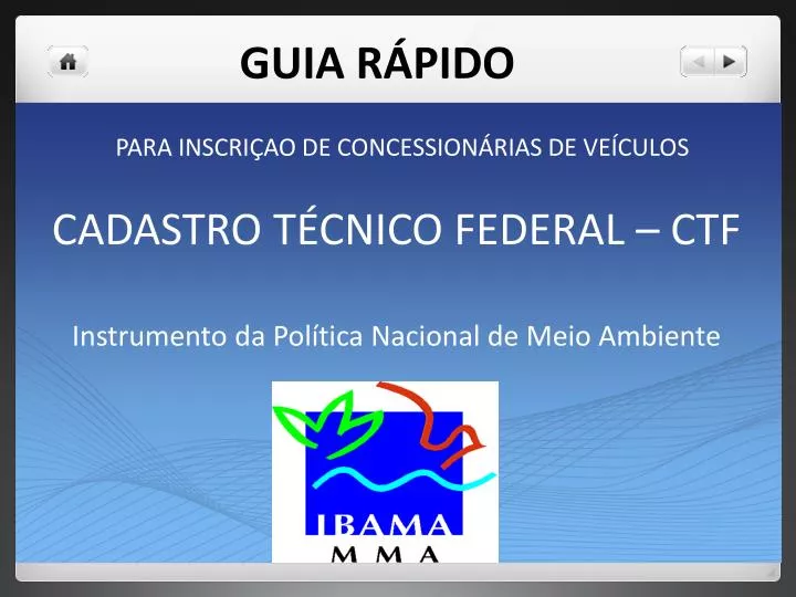 cadastro t cnico federal ctf instrumento da pol tica nacional de meio ambiente