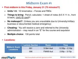 Midterm Exam #1