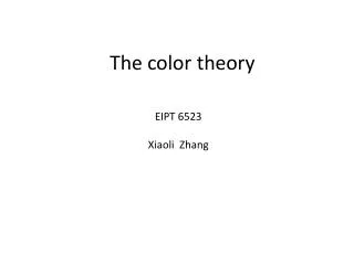 The color theory