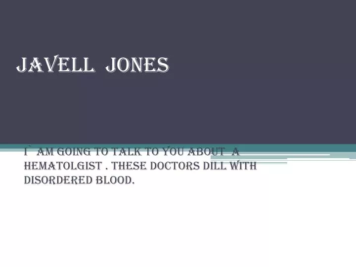 javell jones