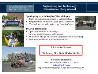 Engineering and Technology Globalization Study Abroad