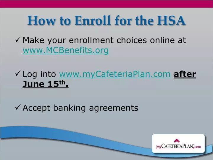 how to enroll for the hsa