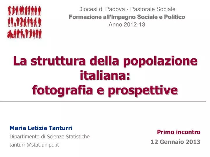 la struttura della popolazione italiana fotografia e prospettive