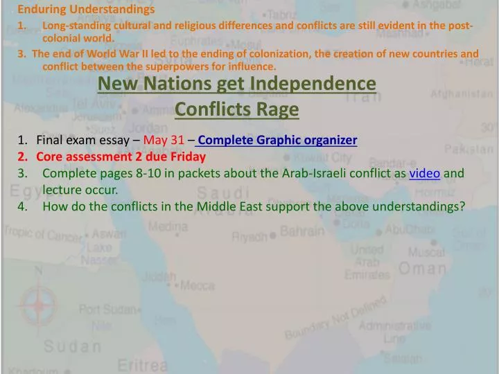 new nations get independence conflicts rage
