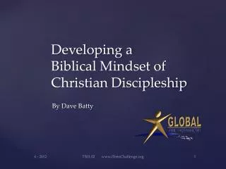 Developing a Biblical Mindset of Christian Discipleship