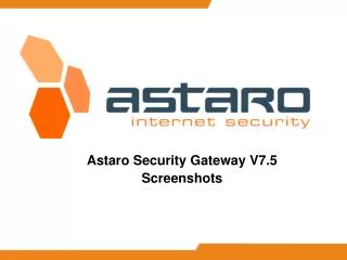 Astaro Security Gateway V7.5 Screenshots