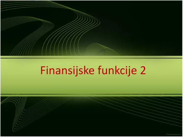 finansijske funkcije 2