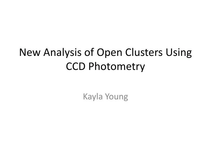 new analysis of open clusters using ccd photometry