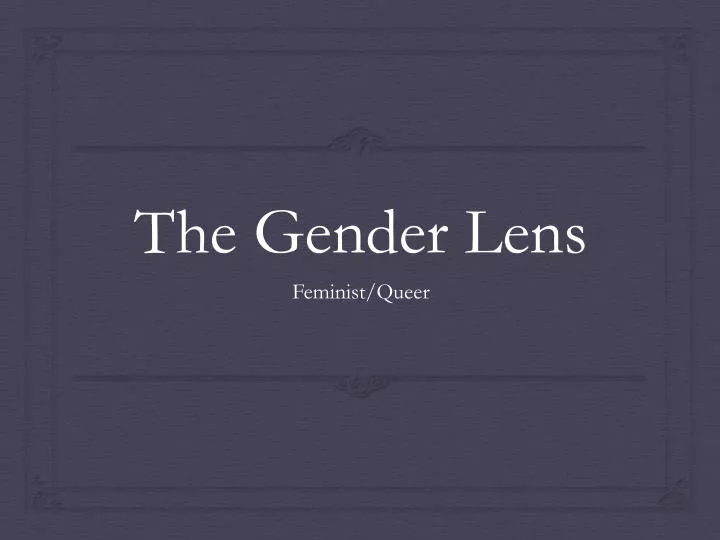 the gender lens