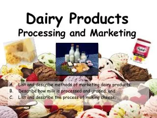 Dairy Products Processing and Marketing