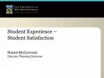 Student Experience – Student Satisfaction - slide 1