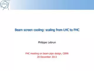 B eam screen cooling: scaling from LHC to FHC