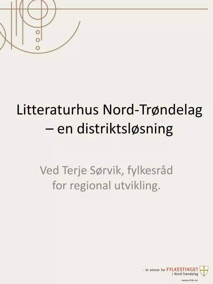 litteraturhus nord tr ndelag en distriktsl sning