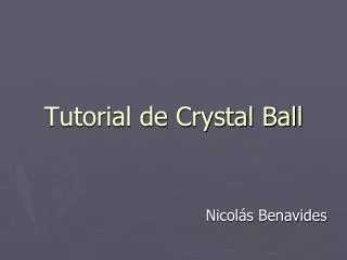 Tutorial de Crystal Ball