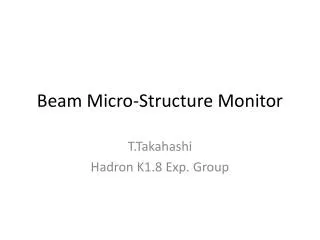 Beam Micro-Structure Monitor